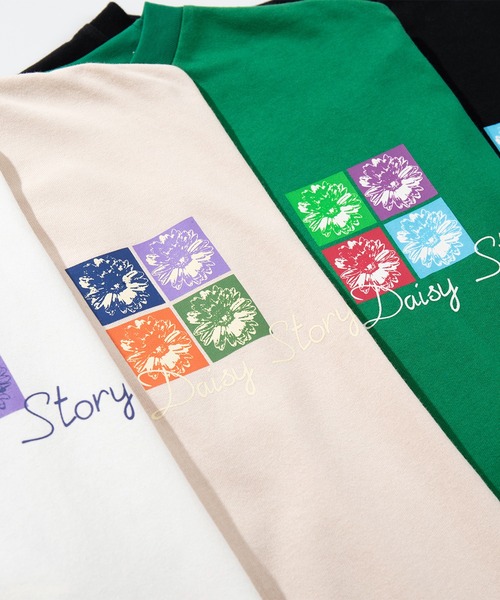 HOOK(フック)の「HOOK -original- ポップマーガレットバックプリントロンTEE(Tシャツ/カットソー・メンズ・ブラック/グリーン/ホワイト/ライトベージュ・X-LARGE/LARGE/MEDIUM)」の15枚目の写真