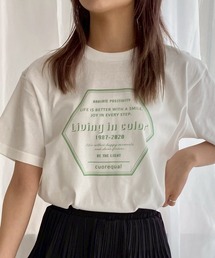 英字プリント半袖Tシャツ