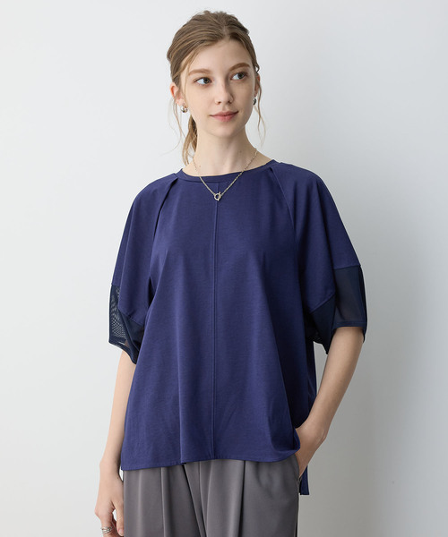 tシャツ 2025年春夏「接触冷感」EASY ELEGANCEランタンスリーブプルオーバー「人気のため新色追加！」 レディース セール】2025年春夏【接触冷感】EASY ELEGANCEランタンスリーブ