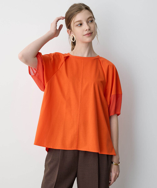 tシャツ 2025年春夏「接触冷感」EASY ELEGANCEランタンスリーブプルオーバー「人気のため新色追加！」 レディース セール】2025年春夏【接触冷感】EASY ELEGANCEランタンスリーブ