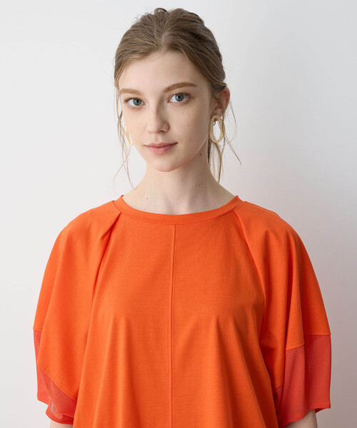 tシャツ 2025年春夏「接触冷感」EASY ELEGANCEランタンスリーブプルオーバー「人気のため新色追加！」 レディース セール】2025年春夏【接触冷感】EASY ELEGANCEランタンスリーブ