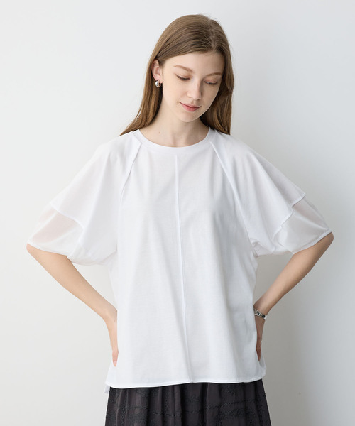tシャツ 2025年春夏「接触冷感」EASY ELEGANCEランタンスリーブプルオーバー「人気のため新色追加！」 レディース セール】2025年春夏【接触冷感】EASY ELEGANCEランタンスリーブ