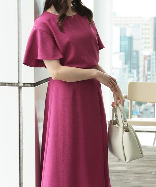 COUP DE CHANCE（クードシャンス）の「【洗える】フレアー袖ブラウス（シャツ/ブラウス・レディース・ナチュラル/ブルーグリーン/ピンク系/ネイビー・34/36/38/40）」の12枚目の写真