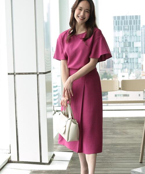 COUP DE CHANCE（クードシャンス）の「【洗える】フレアー袖ブラウス（シャツ/ブラウス・レディース・ナチュラル/ブルーグリーン/ピンク系/ネイビー・34/36/38/40）」の13枚目の写真