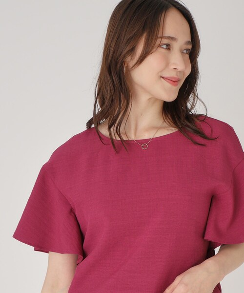 COUP DE CHANCE（クードシャンス）の「【洗える】フレアー袖ブラウス（シャツ/ブラウス・レディース・ナチュラル/ブルーグリーン/ピンク系/ネイビー・34/36/38/40）」の15枚目の写真