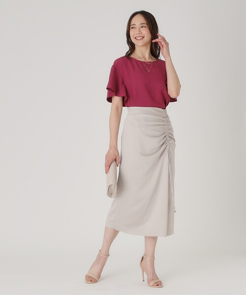 COUP DE CHANCE（クードシャンス）の「【洗える】フレアー袖ブラウス（シャツ/ブラウス・レディース・ナチュラル/ブルーグリーン/ピンク系/ネイビー・34/36/38/40）」の17枚目の写真