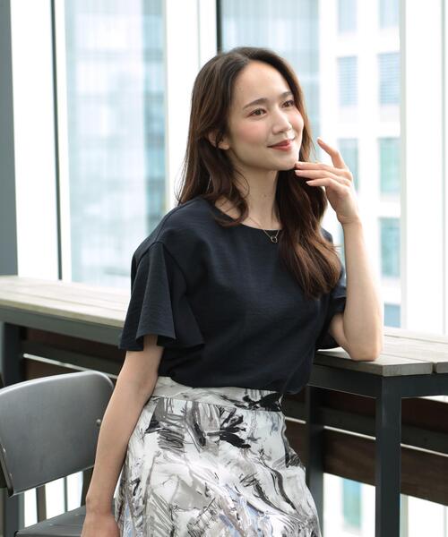 COUP DE CHANCE（クードシャンス）の「【洗える】フレアー袖ブラウス（シャツ/ブラウス・レディース・ナチュラル/ブルーグリーン/ピンク系/ネイビー・34/36/38/40）」の19枚目の写真