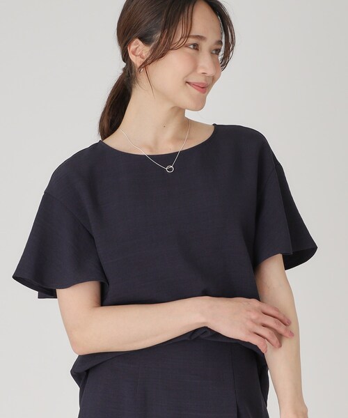 COUP DE CHANCE（クードシャンス）の「【洗える】フレアー袖ブラウス（シャツ/ブラウス・レディース・ナチュラル/ブルーグリーン/ピンク系/ネイビー・34/36/38/40）」の22枚目の写真