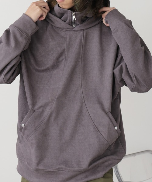 ROOPTOKYO（ループトウキョウ）の「【70%OFF】ブランク プルオーバーフーディー パーカー（パーカー・メンズ・グレー/ブラック・M/L）」の4枚目の写真