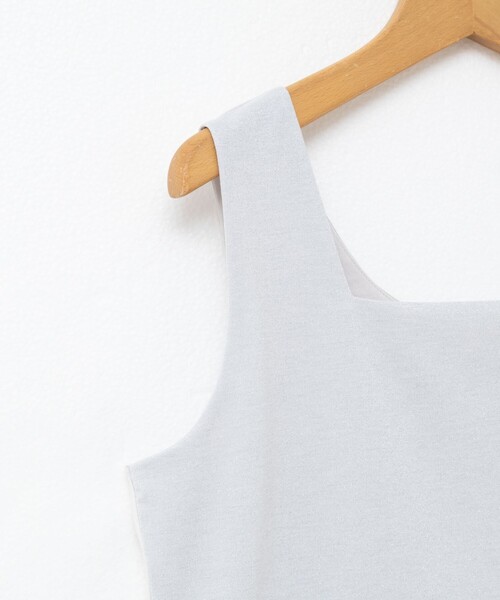 NOLLEY’S（ノーリーズ）の「サテン×ラメベア天2WAYタンクトップ（タンクトップ・レディース・シルバー/ブラウン/ゴールド・36/42/40/38）」の13枚目の写真