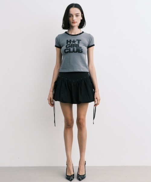 Midnight Move（ミッドナイトムーブ）の「A'GEM/9 × .kom 『MIDNIGHT MOVE/ミッドナイトムーブ』 RINGER T-SHIRT/リンガー 半袖Tシャツ（Tシャツ/カットソー・レディース・ホワイト/ネイビー/グレー・FREE）」の10枚目の写真