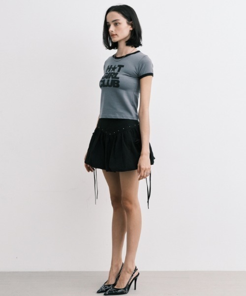 Midnight Move（ミッドナイトムーブ）の「A'GEM/9 × .kom 『MIDNIGHT MOVE/ミッドナイトムーブ』 RINGER T-SHIRT/リンガー 半袖Tシャツ（Tシャツ/カットソー・レディース・ホワイト/ネイビー/グレー・FREE）」の11枚目の写真