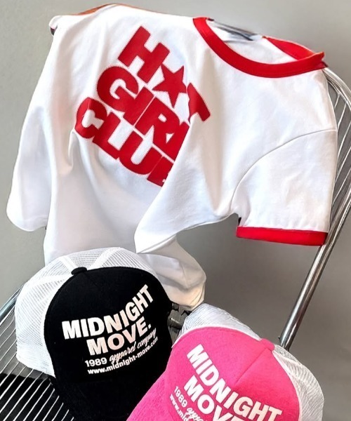 tシャツ A'GEM/9 × .kom 「MIDNIGHT MOVE/ミッドナイトムーブ」 RINGER T-SHIRT/リンガー 半袖Tシャツ レデ A'GEM/9 × .kom 『MIDNIGHT MOVE/ミッドナイトムーブ』 RINGER T