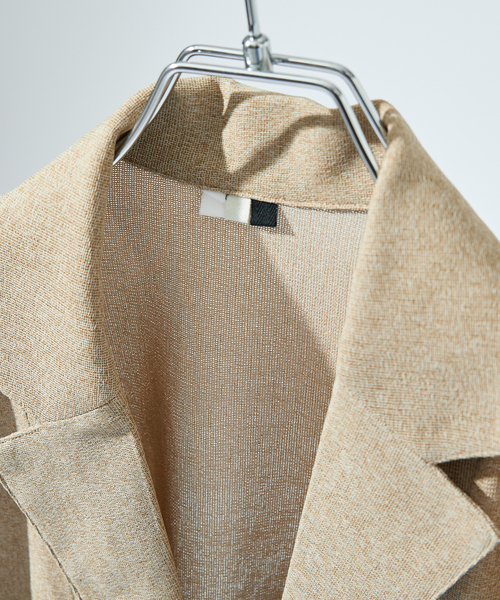 ABAHOUSE（アバハウス）の「【シアー素材】SHARIR JERSEY ラペル カーディガン / 吸水速乾 軽量 ドライタッチ（カーディガン/ボレロ・メンズ・ブルー/ダークネイビー/ベージュ・44/46/48）」の8枚目の写真