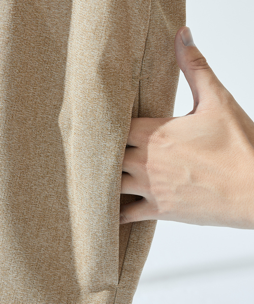 ABAHOUSE（アバハウス）の「【シアー素材】SHARIR JERSEY ラペル カーディガン / 吸水速乾 軽量 ドライタッチ（カーディガン/ボレロ・メンズ・ブルー/ダークネイビー/ベージュ・44/46/48）」の9枚目の写真