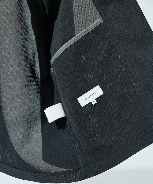 ABAHOUSE（アバハウス）の「【シアー素材】SHARIR JERSEY ラペル カーディガン / 吸水速乾 軽量 ドライタッチ（カーディガン/ボレロ・メンズ・ブルー/ダークネイビー/ベージュ・44/46/48）」の4枚目の写真