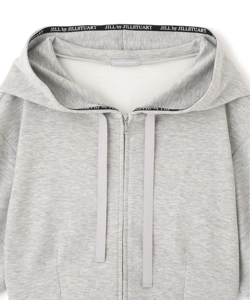 JILL by JILL STUART（ジルバイジルスチュアート）の「◇5分袖ダイバーセットアップパーカー（パーカー・レディース・ピンク/ブラック/グレー・FREE）」の14枚目の写真
