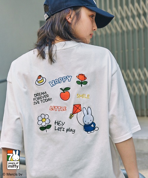 ミッフィーTシャツ ミッフィー miffy かお Tシャツ ブラック Lサイズ アパレル