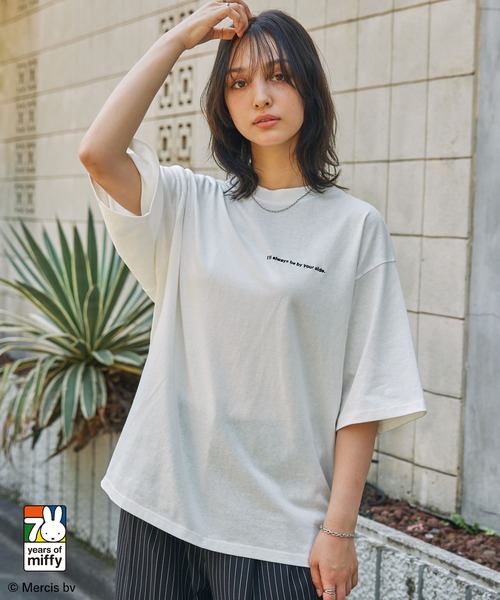 Miffy（ ミッフィー）の「【Miffy】 別注 ミッフィー グラフィック刺繍 半袖Tシャツ（Tシャツ/カットソー・レディース・ホワイト系/ブラック系/ブラック系1/ワイン系/スミクロ/オフホワイト・M/L）」の19枚目の写真
