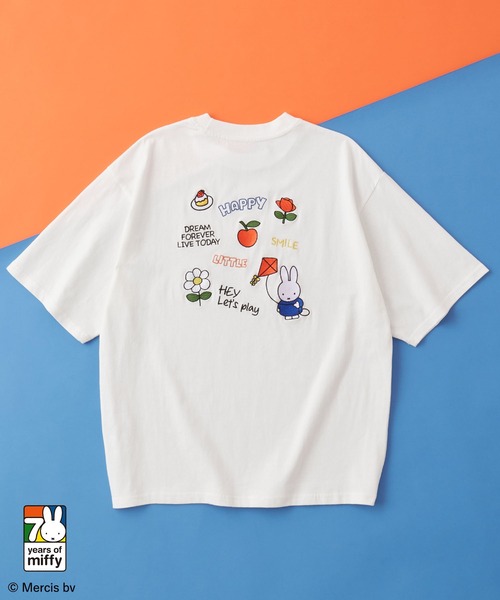 Miffy】 別注 ミッフィー グラフィック刺繍 半袖Tシャツ（Tシャツ