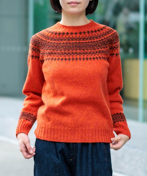 NOR' EASTERLY] CREW 2TONE NORDIC / シェットランドウール