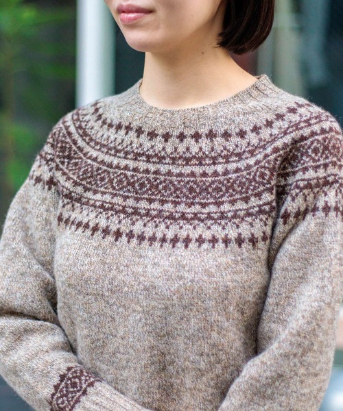 NOR' EASTERLY] CREW 2TONE NORDIC / シェットランドウール