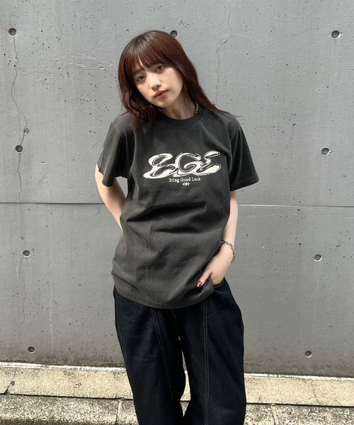 BGL(ビージーエル)の「CRACK LOGO TEE(Tシャツ/カットソー・メンズ・ライトブルー/パープル/ブラック・L/M/S/XL)」の4枚目の写真
