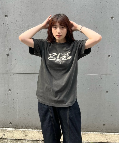 BGL(ビージーエル)の「CRACK LOGO TEE(Tシャツ/カットソー・メンズ・ライトブルー/パープル/ブラック・L/M/S/XL)」の5枚目の写真