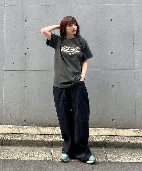 BGL(ビージーエル)の「CRACK LOGO TEE(Tシャツ/カットソー・メンズ・ライトブルー/パープル/ブラック・L/M/S/XL)」の6枚目の写真