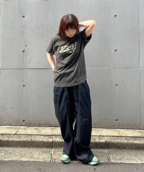 BGL(ビージーエル)の「CRACK LOGO TEE(Tシャツ/カットソー・メンズ・ライトブルー/パープル/ブラック・L/M/S/XL)」の7枚目の写真