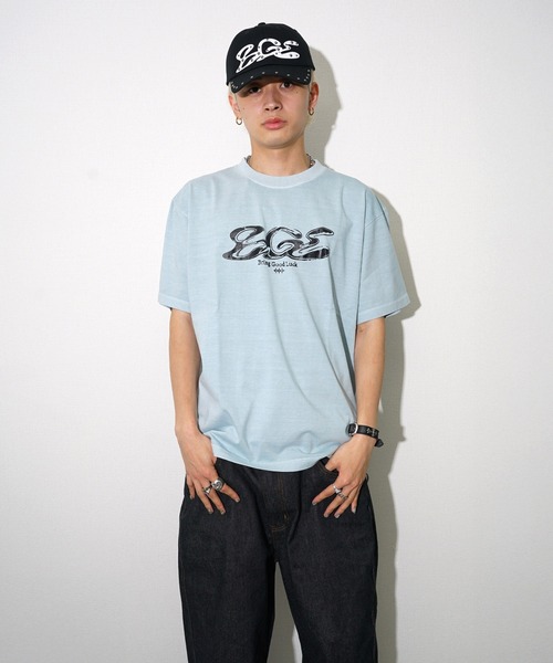 BGL(ビージーエル)の「CRACK LOGO TEE(Tシャツ/カットソー・メンズ・ライトブルー/パープル/ブラック・L/M/S/XL)」の15枚目の写真
