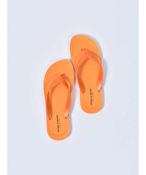 HENRY&HENRY(ヘンリーアンドヘンリー)の「【HENRY&HENRY】FLIPPER サンダル ビーチサンダル(サンダル・メンズ・ブラック/オレンジ系/オリーブ・40/44/42)」の1枚目の写真