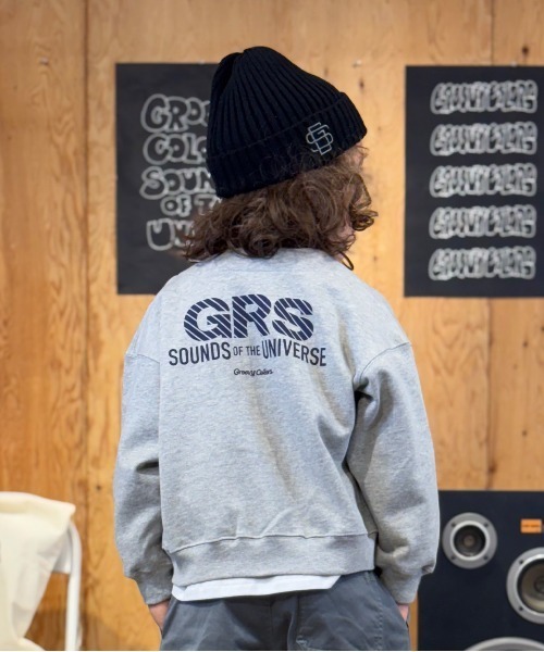 GROOVY COLORS(グルービーカラーズ)の「GRS SKATE DOG Sweat Cardigan(スウェット・キッズ・グレー・125/115)」の4枚目の写真