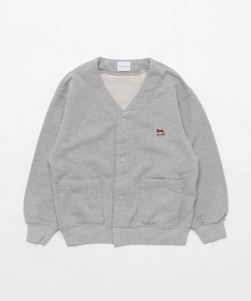 GROOVY COLORS(グルービーカラーズ)の「GRS SKATE DOG Sweat Cardigan(スウェット・キッズ・グレー・125/115)」の3枚目の写真
