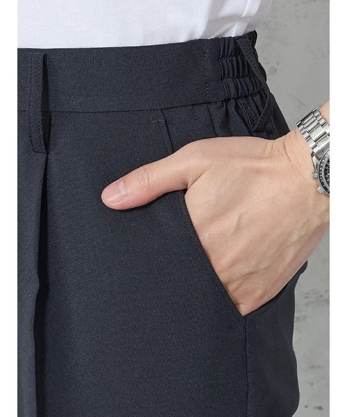 Perfect Suit FActory（パーフェクトスーツファクトリー）の「【洗える】リネンライク　サマースラックス　グレー/ベージュ/ブルー/ネイビー（スラックス・メンズ・ベージュ/ネイビー/チャコールグレー/ブルー・S/M/L/3L/LL）」の13枚目の写真