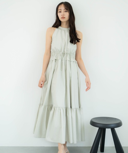 NOELA（ノエラ）の「アメスリサマーカラーワンピース（ワンピース・レディース・ライトグリーン/ベージュ/サックスブルー・S/M）」の3枚目の写真