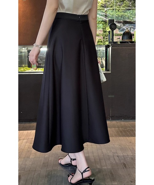 Lace Ladies(レースレディース)の「ベルト デザイン ナロー ロング スカート(スカート・レディース・アイボリー/ブラック・M/XL/S/L)」の5枚目の写真