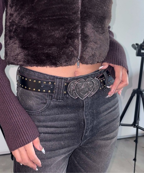 sedacle girl(セダクルガール)の「ボヘミアンハートベルト(ベルト・レディース・ブラック/ブラウン・FREE)」の14枚目の写真