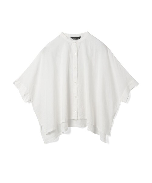 セール】mizuiro ind リネンスタンドカラーワイドシャツ（シャツ
