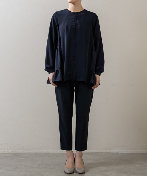 Sono(ソーノ)の「【リクエストにつき待望の再入荷!!】ご自宅でお洗濯可能/UVカット/日本製【SONO/ソーノ】エアリーティアードUVジャケカーデ(カーディガン/ボレロ・レディース・ネイビー/ホワイト/ブラック/ブルー系その他・F)」の10枚目の写真