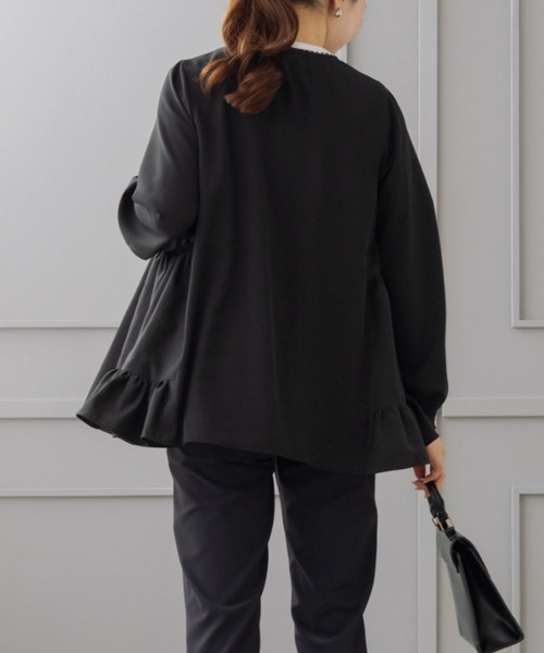 Sono(ソーノ)の「【リクエストにつき待望の再入荷!!】ご自宅でお洗濯可能/UVカット/日本製【SONO/ソーノ】エアリーティアードUVジャケカーデ(カーディガン/ボレロ・レディース・ネイビー/ホワイト/ブラック/ブルー系その他・F)」の22枚目の写真