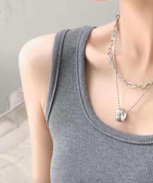 Beststore(ベストストア)の「トップス タンクトップ リブ 選べる2type ショートタンク レイヤード(タンクトップ・レディース・ライトグレー/ダークグレー/ホワイト/ブラック・SHORT/TALL)」の19枚目の写真