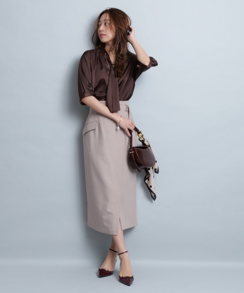 JUSGLITTY（ジャスグリッティー）の「ラップデザインタイトスカート（スカート・レディース・ピンク系その他・2/1/0）」の3枚目の写真