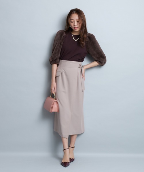 JUSGLITTY（ジャスグリッティー）の「ラップデザインタイトスカート