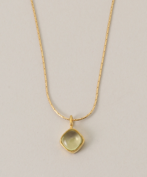 La TOTALITE（ラトータリテ）の「LES BONBON/ル ボンボン aura square tiny ネックレス（ネックレス・レディース・イエロー/パープル・FREE）」の2枚目の写真