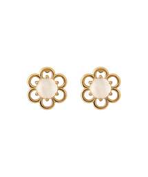ANEMONE | 【ステンレス】ストーン×メタルフラワーピアス(ピアス(両耳用))