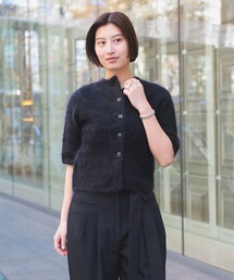 ニット/セーター（ブラック/黒色系・半袖）ファッション通販