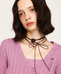 SLY(XC)ROSE RIBBON CHOKER SET [Y { `[J[Zbg(`[J[)