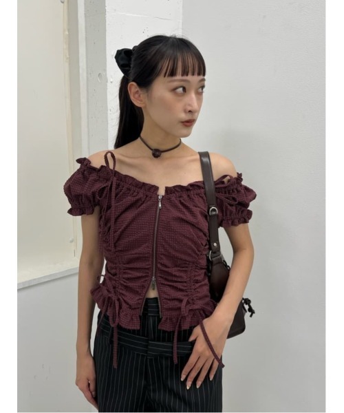 SLY（スライ）の「ROSE RIBBON CHOKER SET ローズ リボン チョーカーセット（チョーカー・レディース・ブラック/ブラウン・FREE）」の15枚目の写真