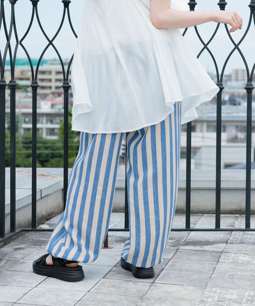 【新品未開封】✨完売品　今季　ニコアンド　ストライプパジャパン ストライプパジャパン（その他パンツ）｜niko and